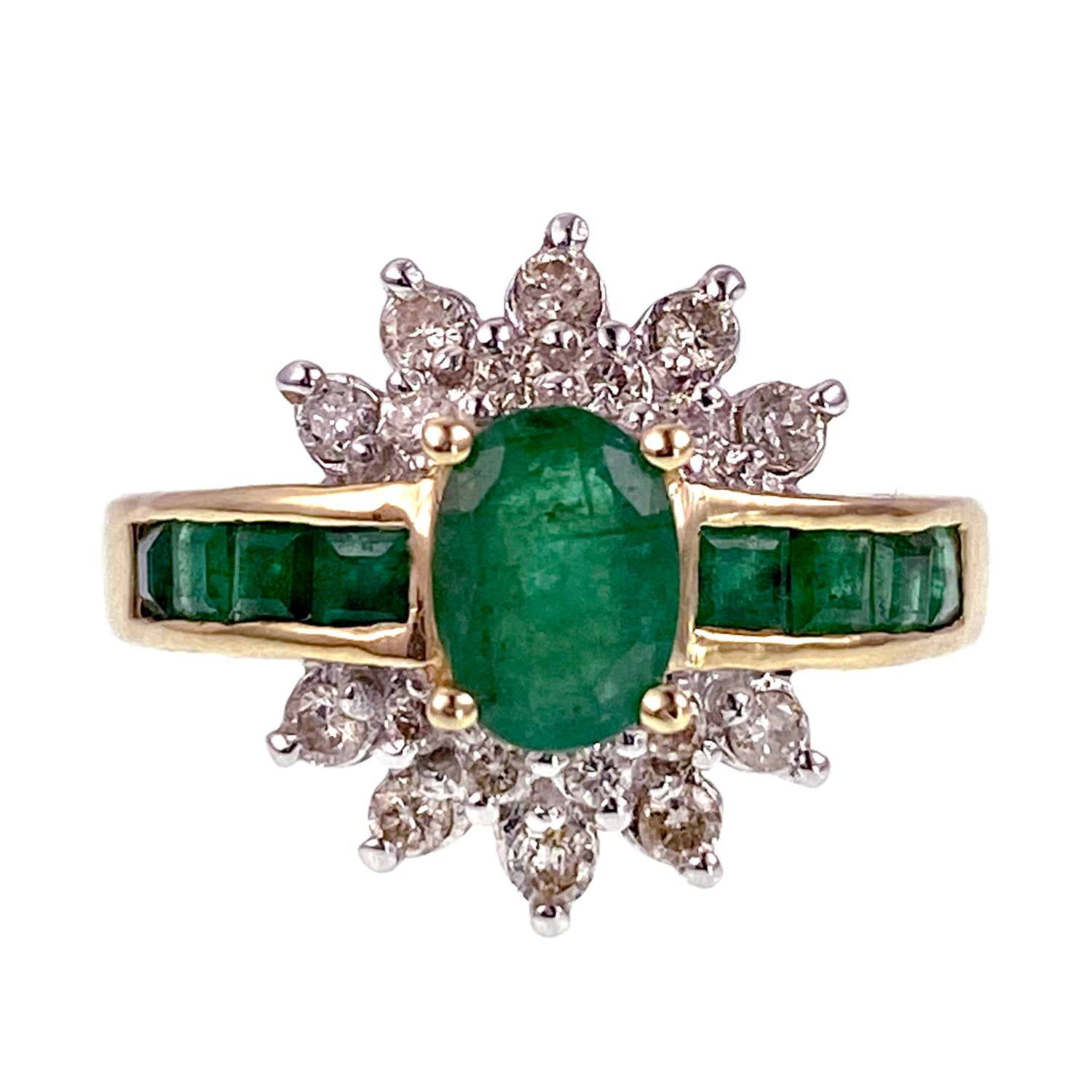 9.80 Carat Colombian Emerald Diamond Platinum Cocktail Ring, GRS Certi –  jeweleretteandco