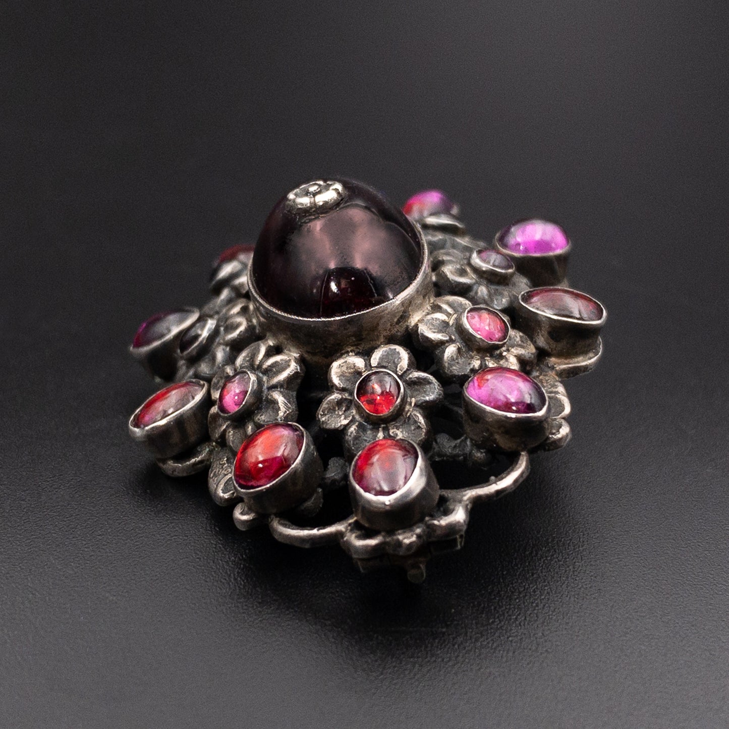 Vintage Garnet and Sterling Brooch hotsell