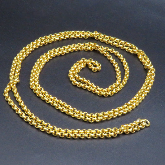 SOLD Pinchbeck Gold Filled Large 31" Rolo Chain
