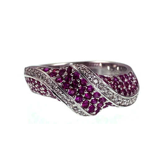 14K, Diamond & Ruby Estate Ring